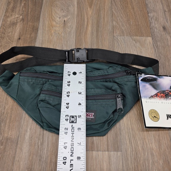 VTG Jansport Fifth Avenue Fanny Pack Belt Bag Forest Green Quality Outdoor Gear - Picture 7 of 12